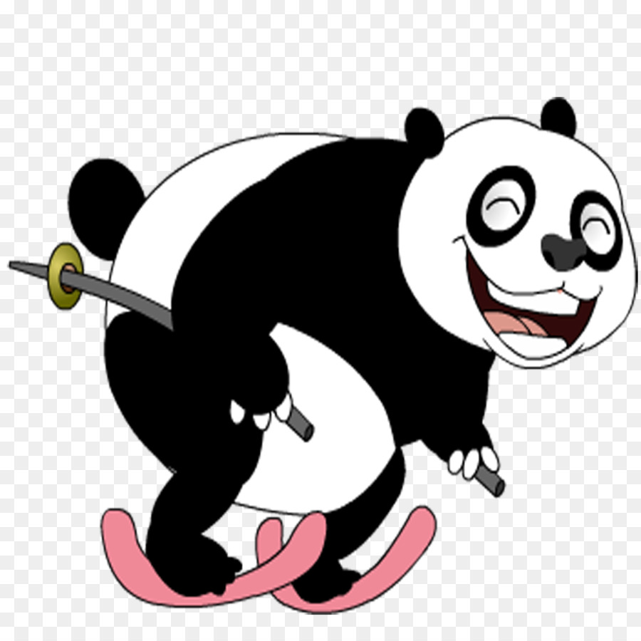 التزلج الباندا，الدب PNG