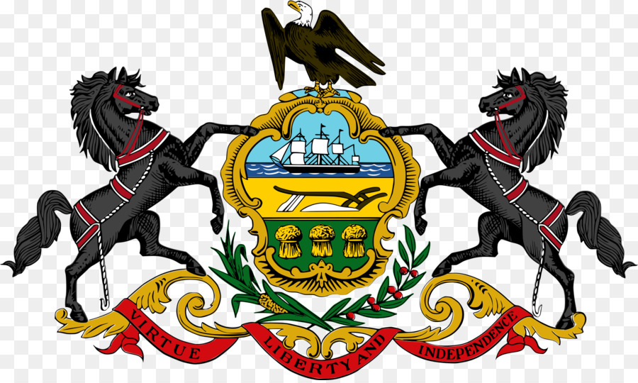 بنسلفانيا，العلم و معطف من الأسلحة من بنسلفانيا PNG