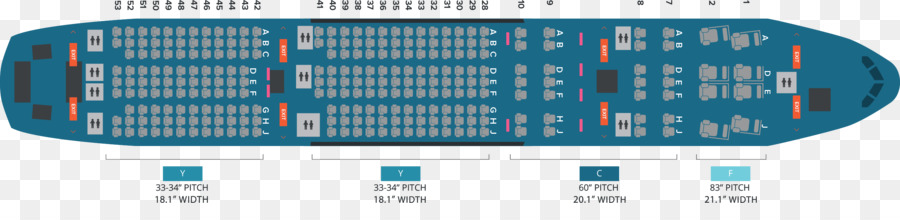 مخطط جلوس الطائرة，مقاعد PNG