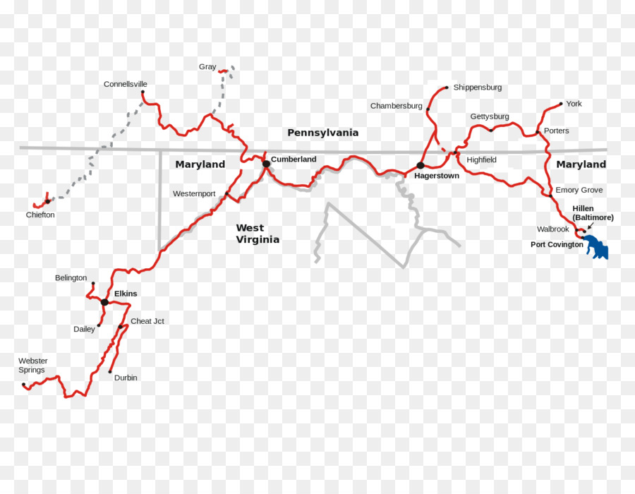 غرب ولاية ماريلاند الحديدية ذات المناظر الطبيعية الخلابة，النقل بالسكك الحديدية PNG