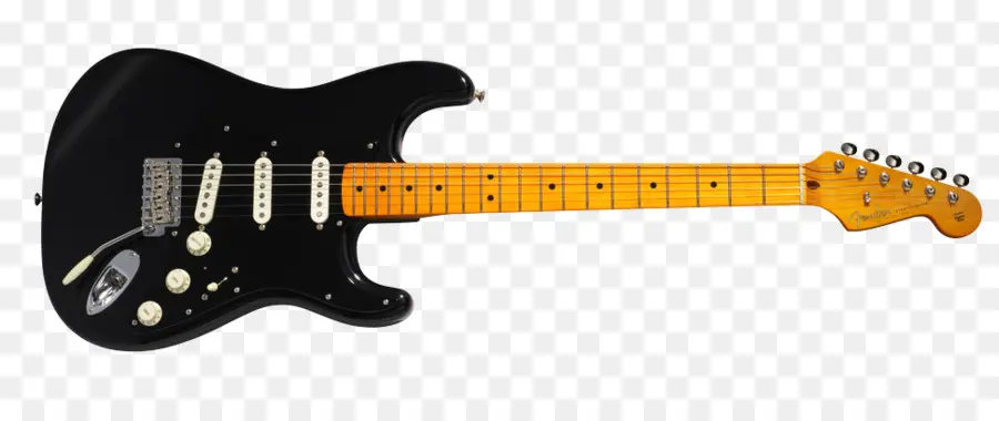 Fender Stratocaster，طبقة سوداء PNG