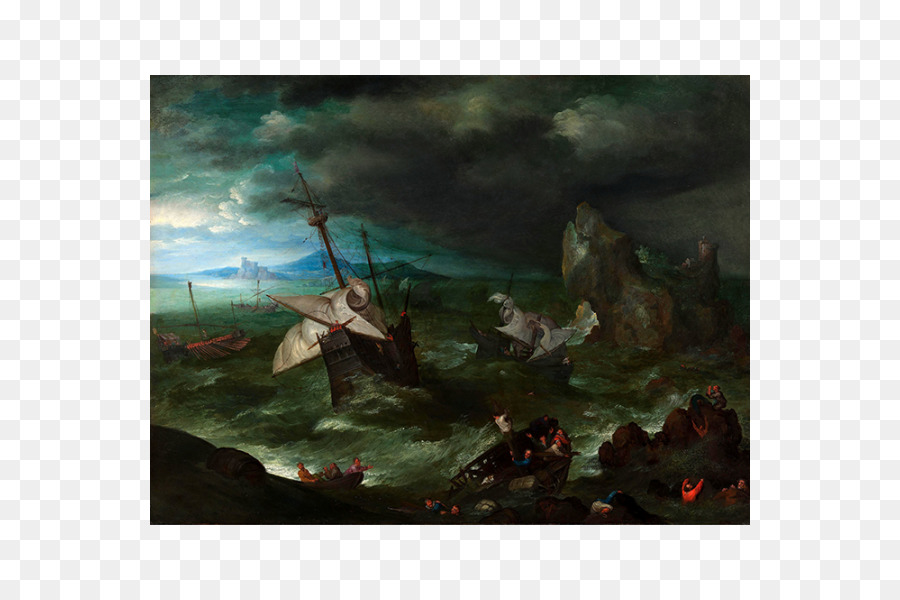 العاصفة في البحر，اللوحة PNG