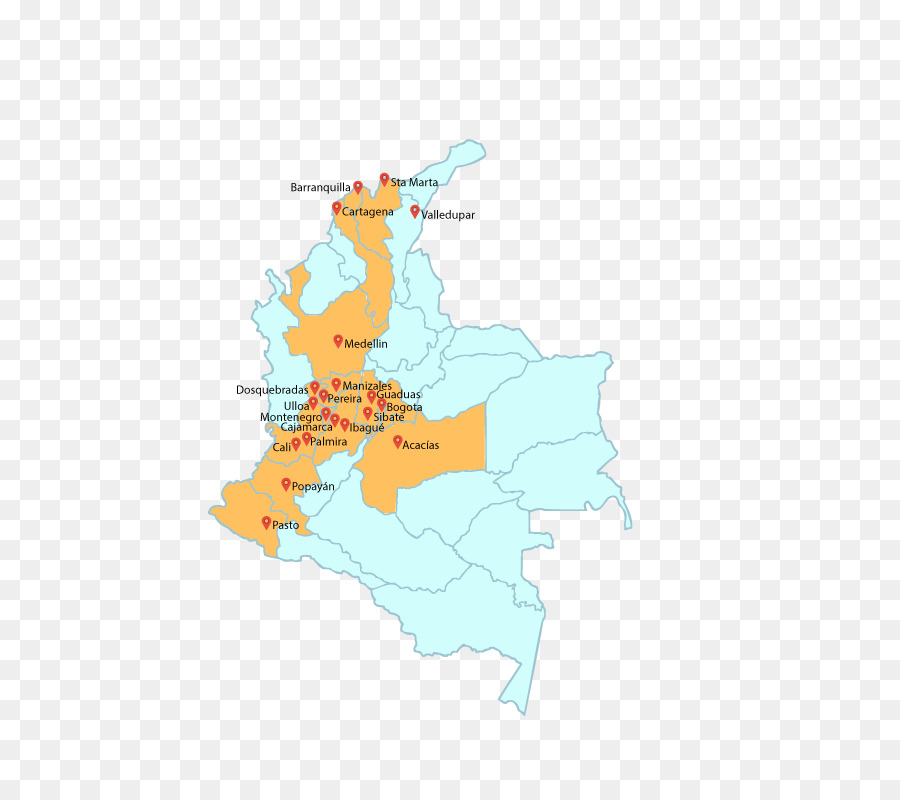 خريطة，كولومبيا PNG