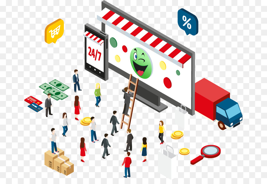 التجارة الإلكترونية，للتسوق عبر الإنترنت PNG