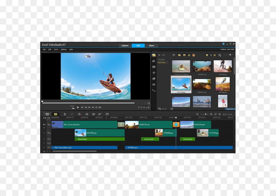 Corel Videostudio，برامج تحرير الفيديو PNG