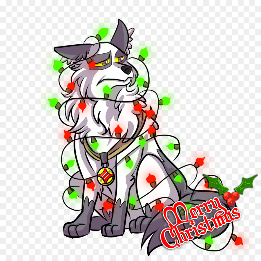 شجرة عيد الميلاد，القط PNG