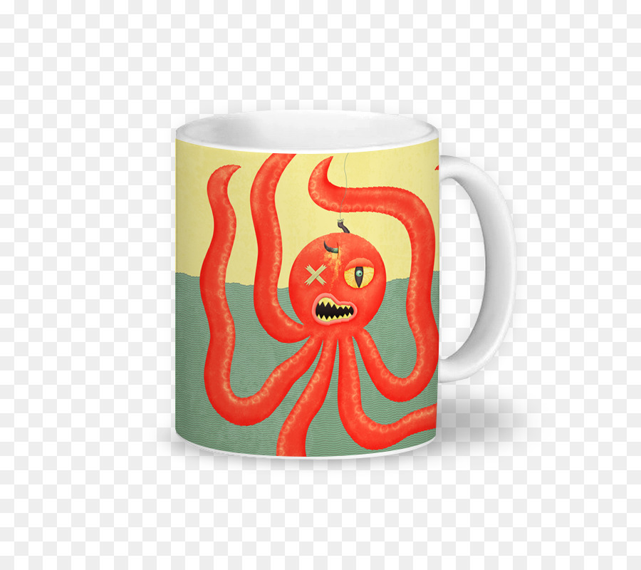 الأخطبوط，فنجان القهوة PNG
