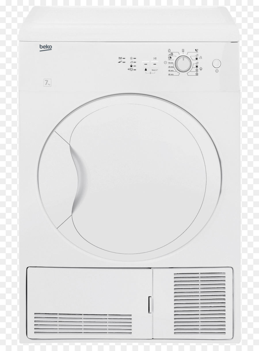 مجفف الملابس，Beko Dcu 7230 مجفف قائما بذاته العرض 595 سم العمق 54 سم ارتفاع 85 سم التحميل الأمامي أبيض PNG