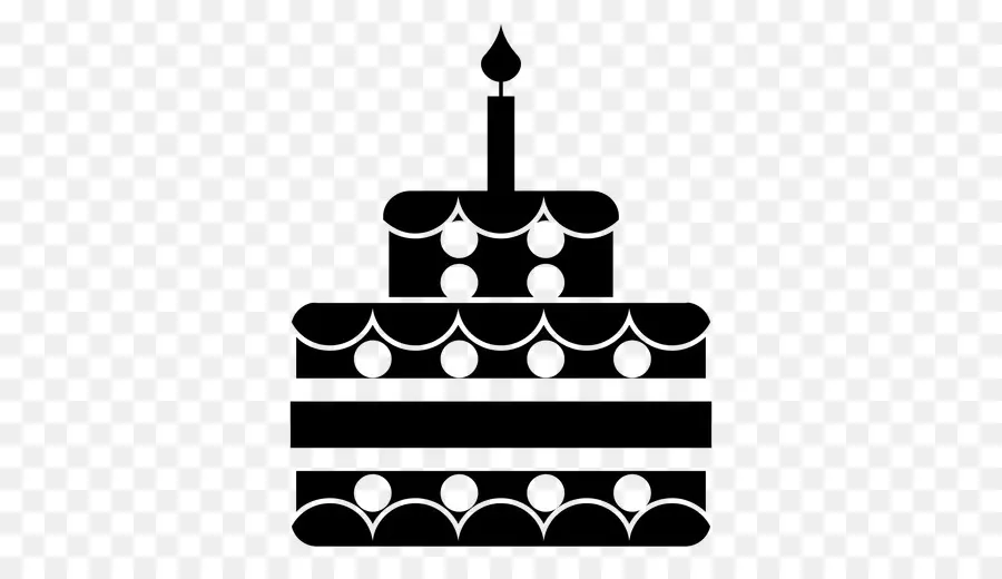 كعكة عيد ميلاد，صورة ظلية ، PNG