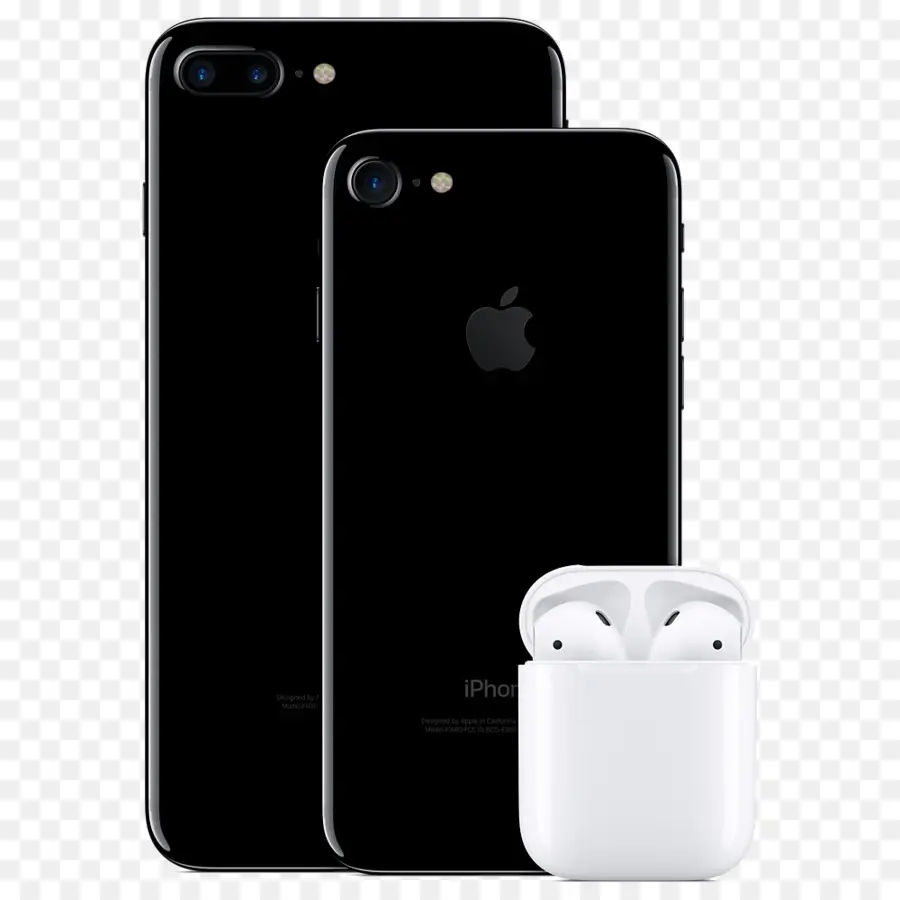 أجهزة Iphone و Airpods باللون الأسود，الهاتف الذكي PNG