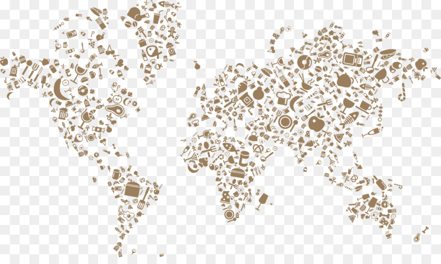 الغذاء，خريطة العالم PNG