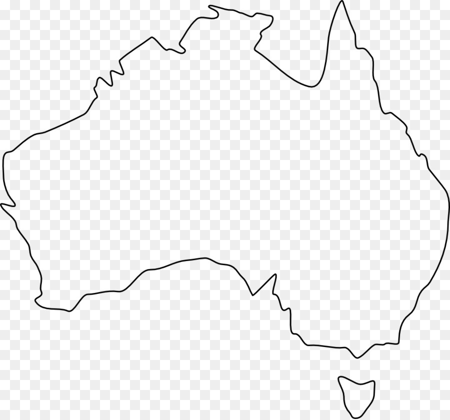 أستراليا，خريطة فارغة PNG