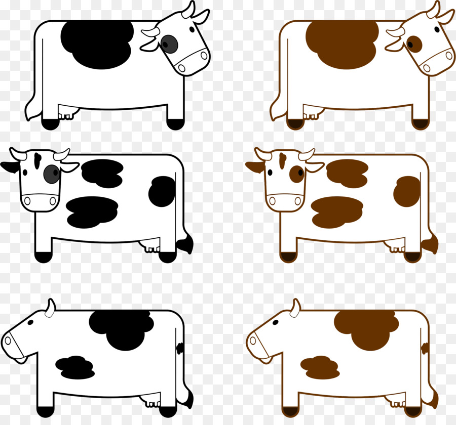 الماشية，الأسود و الأبيض PNG