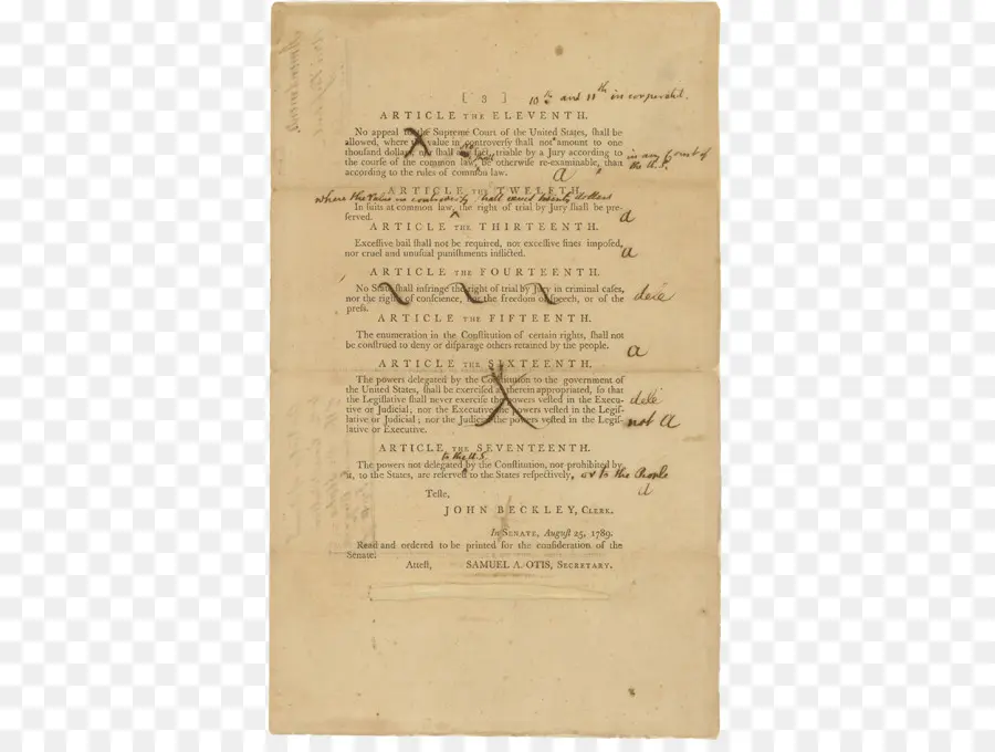 شرعة الحقوق 1689，الوثيقة PNG