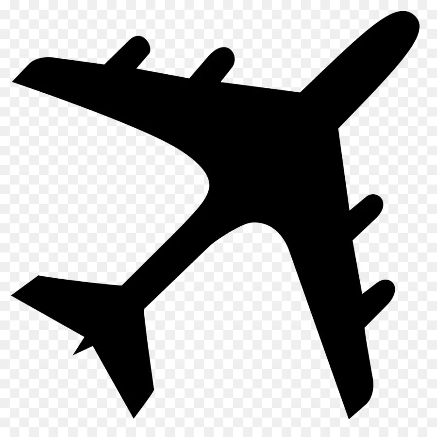 الطائرة，صورة ظلية ، PNG