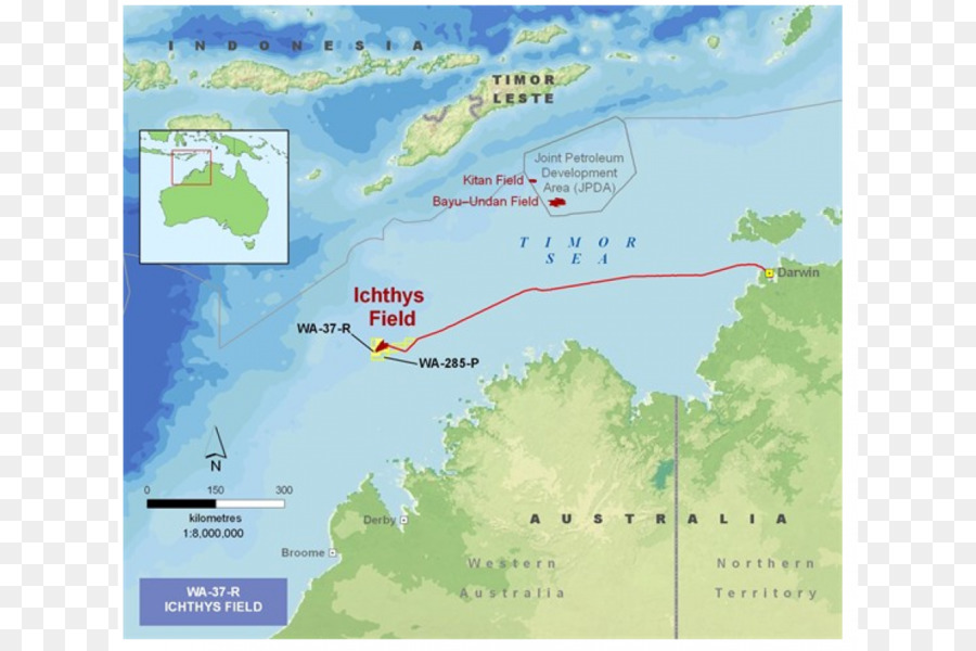 Ichthys حقل غاز，Kbr PNG