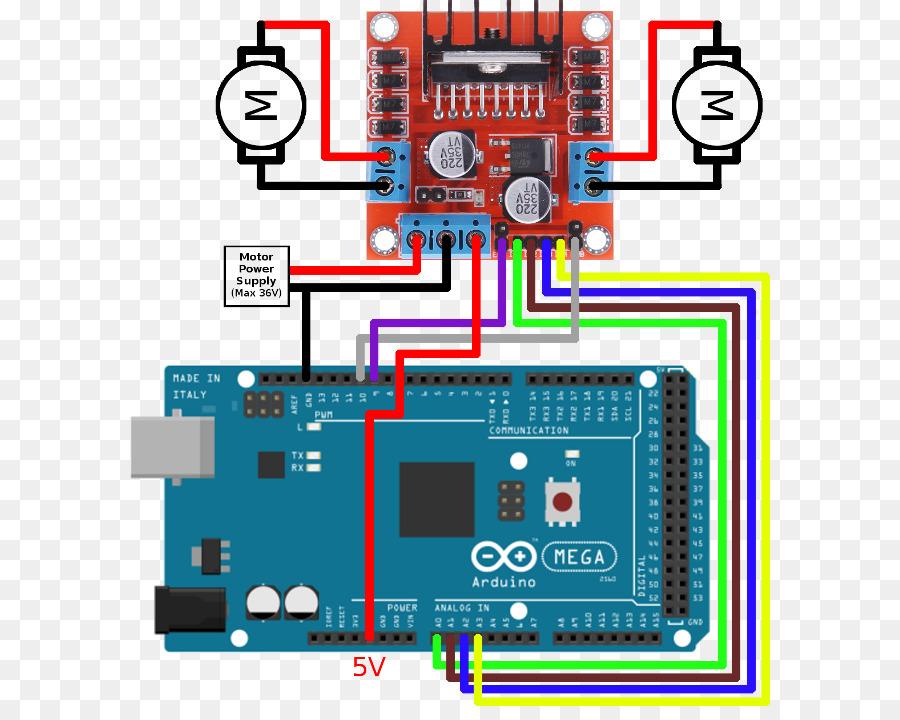 اردوينو，موتور Dc PNG