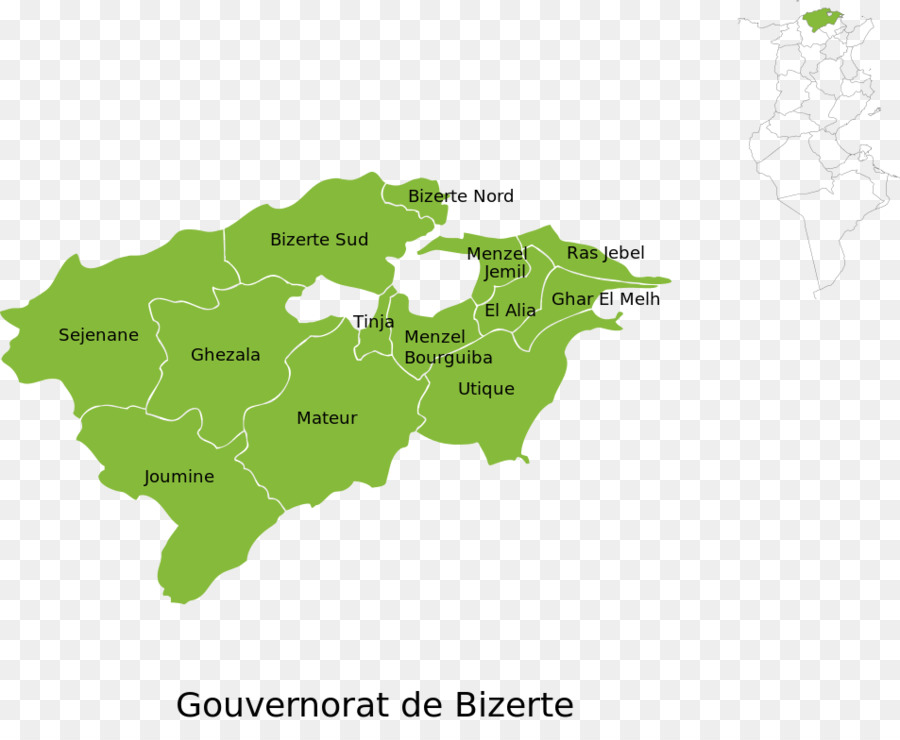 بنزرت，محافظات تونس PNG