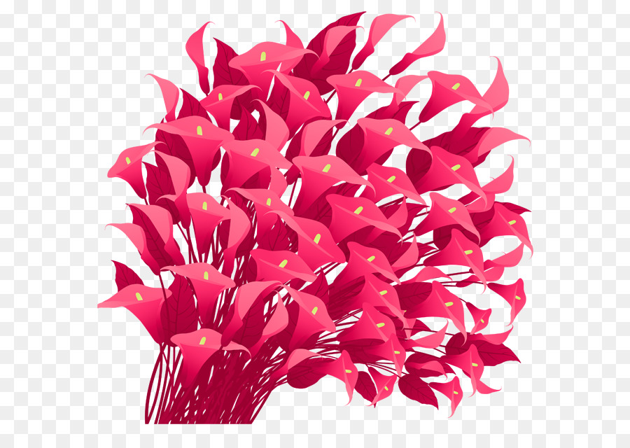 قطع الزهور，الأحمر PNG