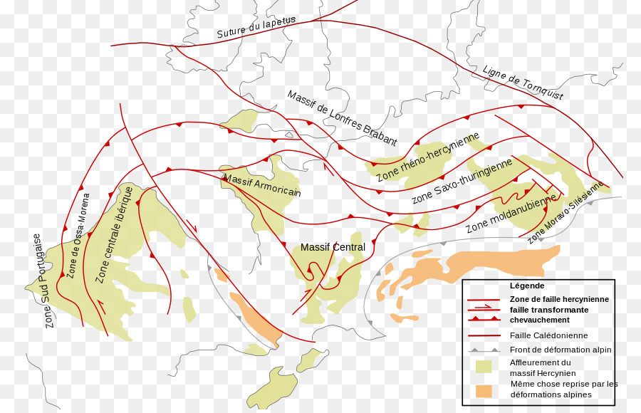 Variscan Orogeny, Rhenohercynian المنطقة, كاليدونيا Orogeny صورة بابوا ...