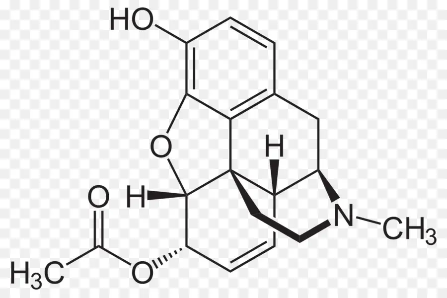 6monoacetylmorphine，المورفين PNG