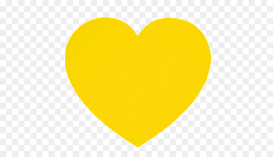 قلب，أصفر PNG