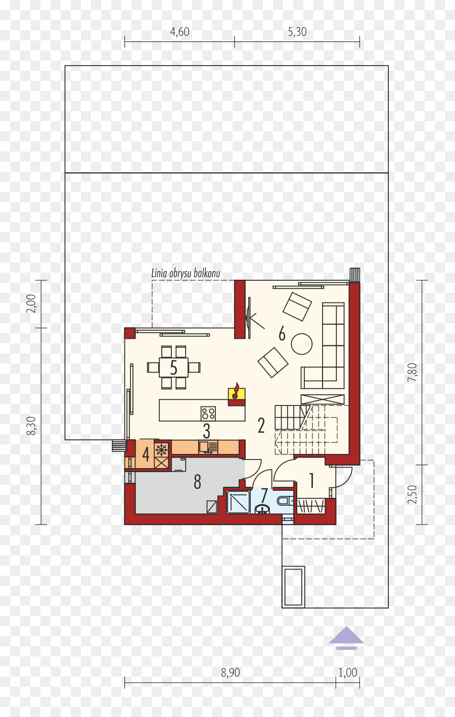 مخطط الطابق，منزل PNG