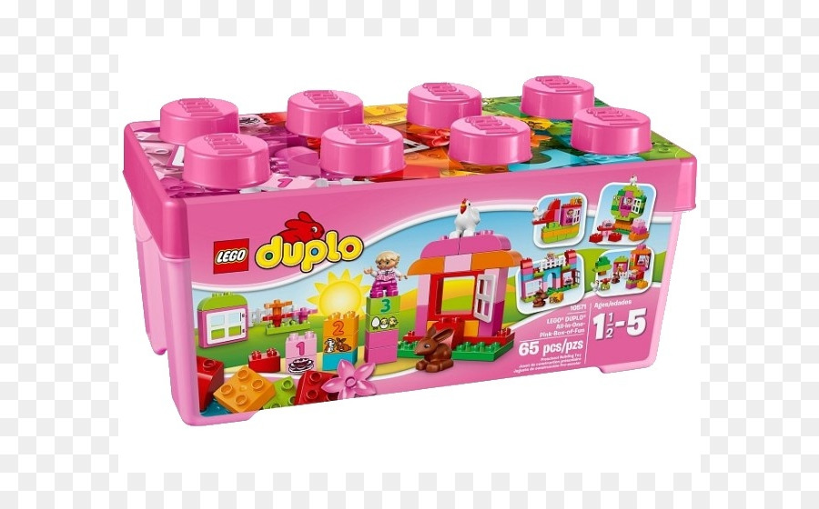 ليغو 10571 Duplo Allinone الوردي مربع من المرح，Lego Duplo PNG