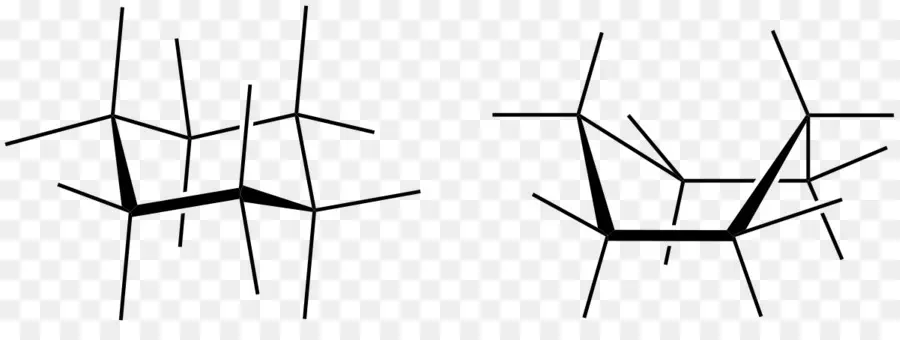 Cyclohexane，الأيزومرية التوافقية PNG