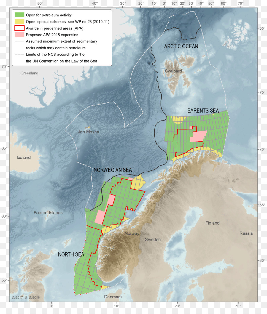 خريطة النشاط البترولي，البحر النرويجي PNG