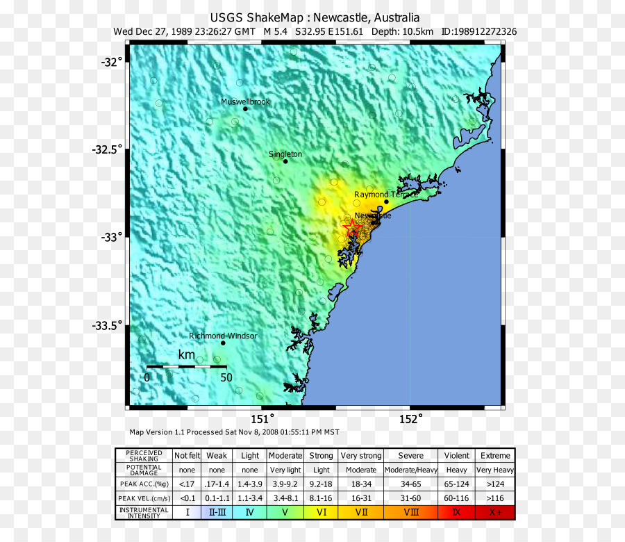2016 تنزانيا الزلزال，1989 نيوكاسل الزلزال PNG