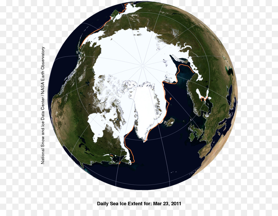 المحيط المتجمد الشمالي，مركز بيانات الثلج والجليد الوطني PNG