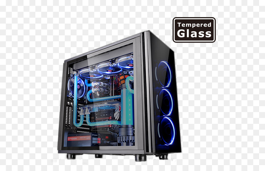 كمبيوتر حالات العلب，عرض 28 Rgb Riing الطبعة Gullwing نافذة Atx Midtower الهيكل Ca1h200m1wn01 PNG