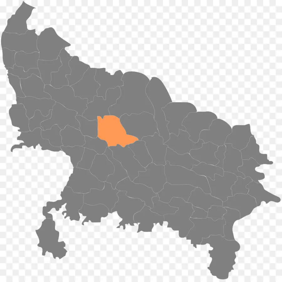 أوتار براديش，خريطة PNG