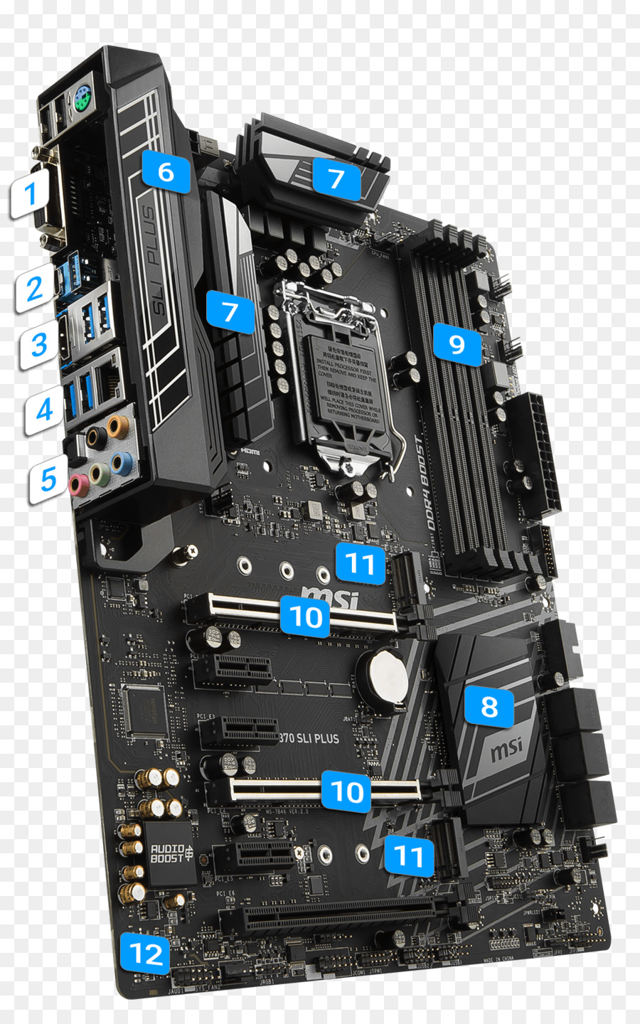 إنتل，Msi Z370 Lga 1151 Atx Motherboard PNG