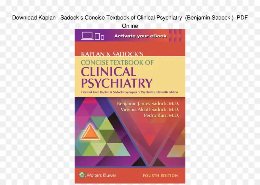 Kaplan And Sadock هو خلاصة الطب النفسي，ومختصر كتاب الطب النفسي السريري PNG