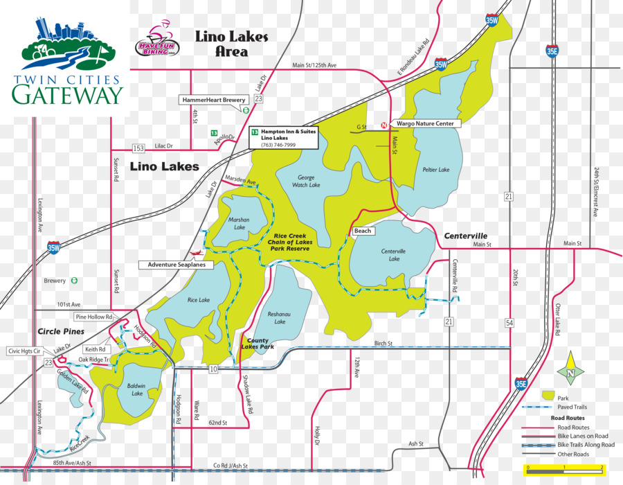 Lino Lakes，خريطة PNG