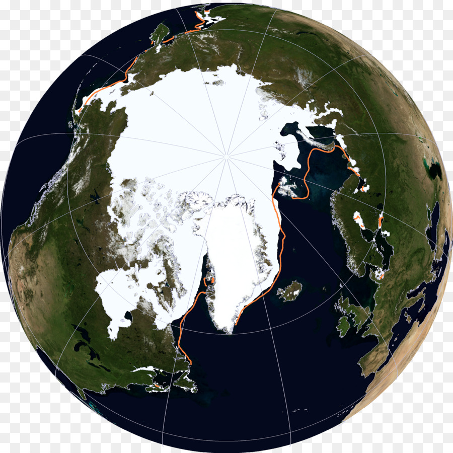 المحيط المتجمد الشمالي，مركز بيانات الثلج والجليد الوطني PNG