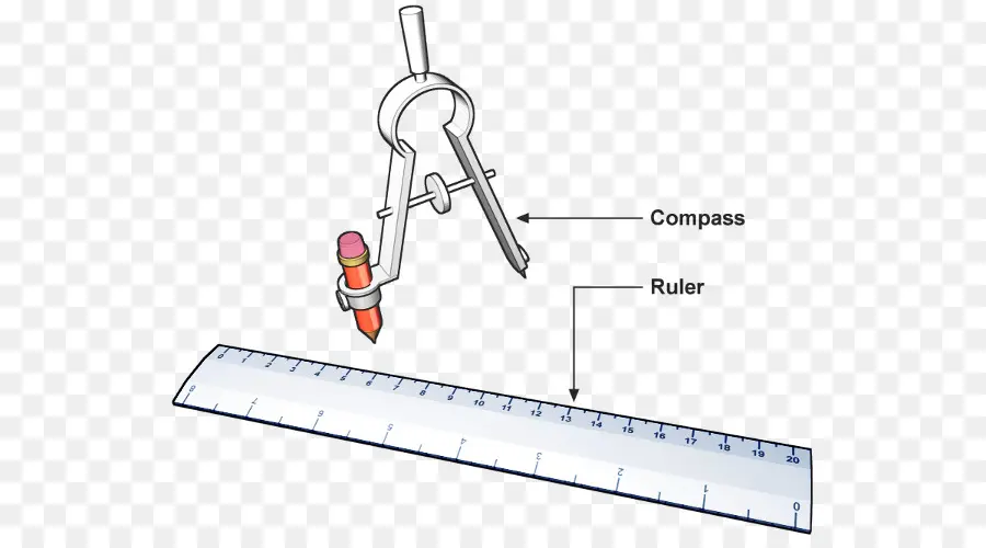 البوصلة والمسطرة，رسم PNG