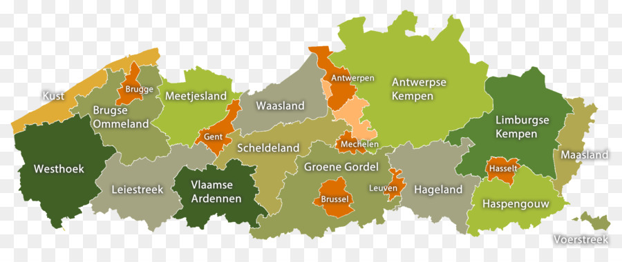 مقاطعات بلجيكا，خريطة PNG