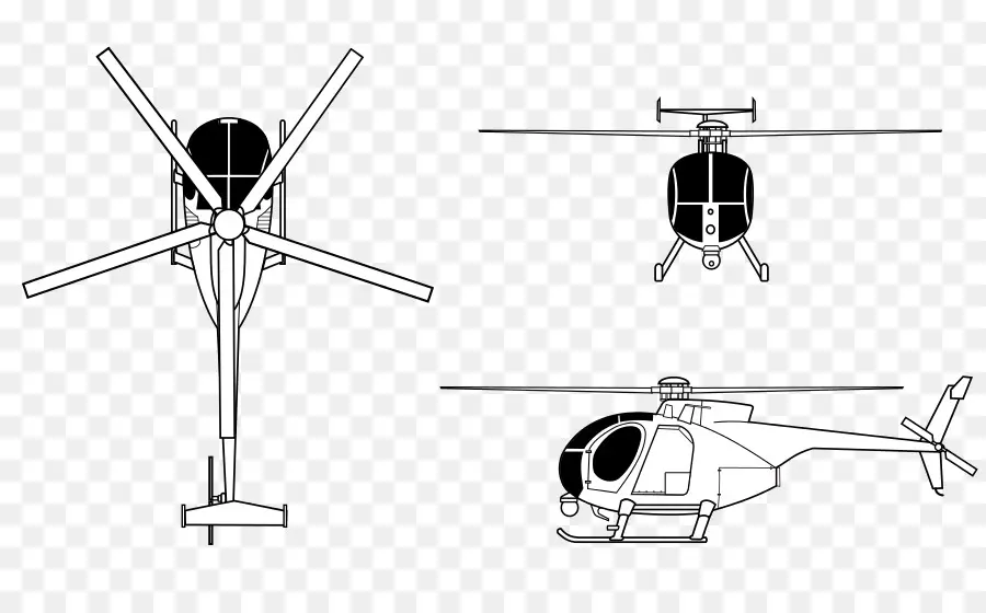 طائرات هليكوبتر Md Mh6 Little Bird，بوينج Ah6 PNG