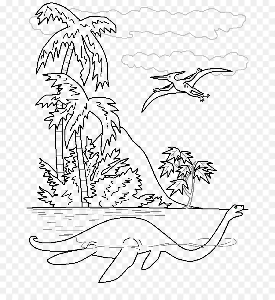 اللون ديناصور，Elasmosaurus PNG