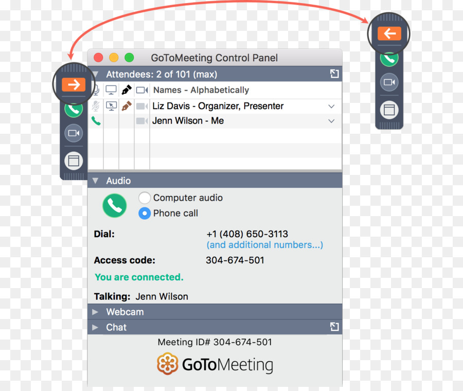 Gotomeeting，عقد المؤتمرات على الشبكة PNG