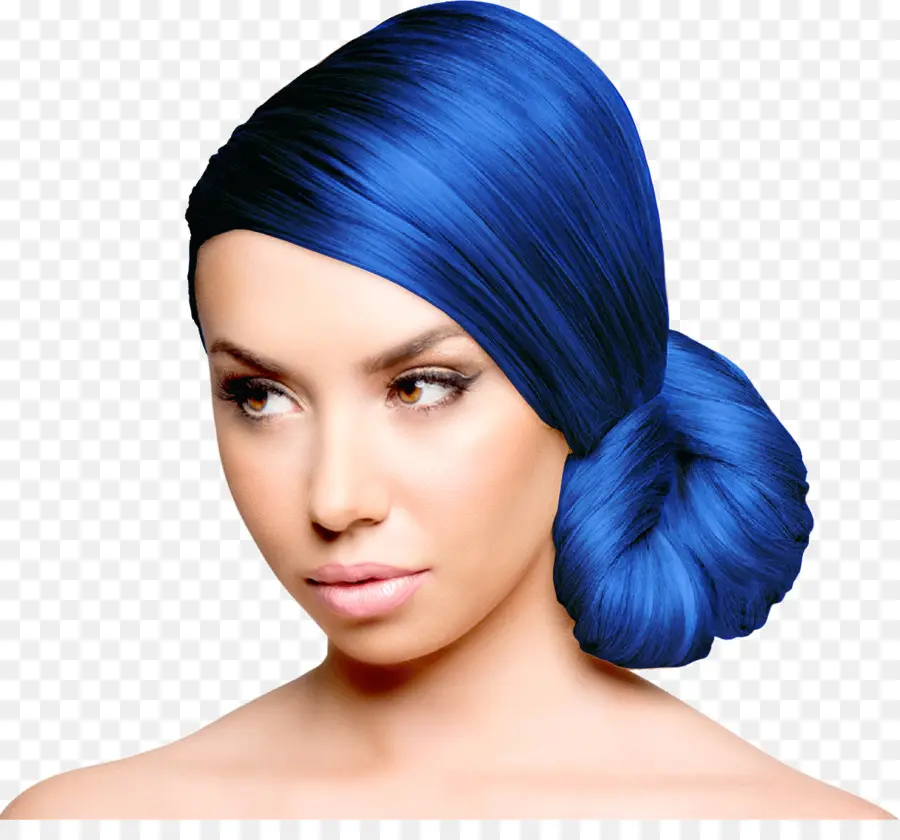 تلوين الشعر，الأزرق الكهربائية PNG