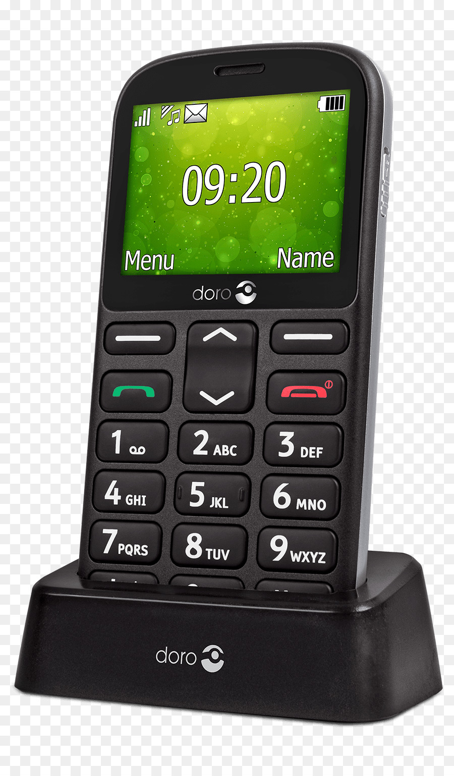دورو 1360 المزدوج سيم الأسود الهاتف المحمول لكبار السن，هاتف PNG