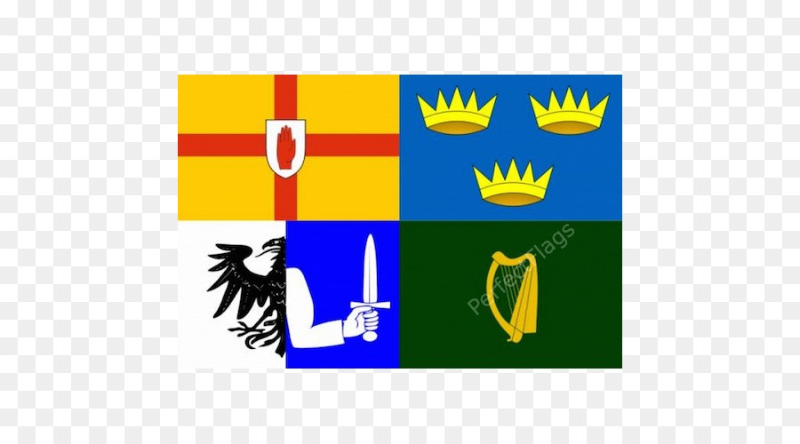 ومقفرة，أربع محافظات العلم من أيرلندا PNG