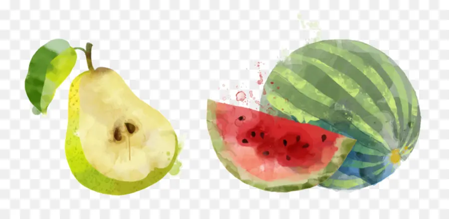 الرسم بالألوان المائية，الفاكهة PNG