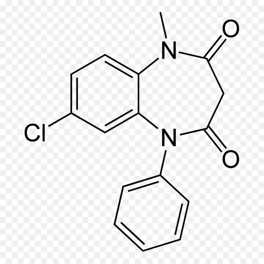 ديزيبام，صيغة كيميائية PNG
