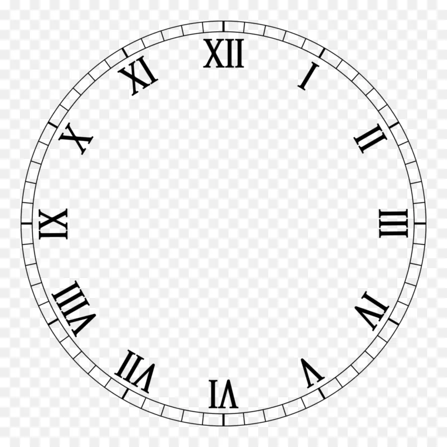 وجه الساعة，الأرقام الرومانية PNG