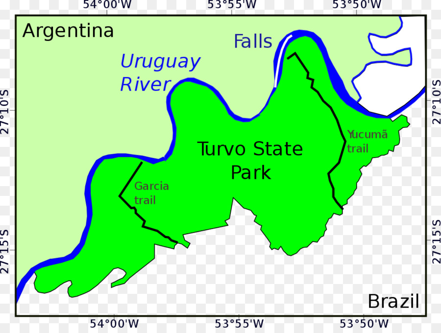 Yucumã يسقط，Turvo الدولة بارك PNG